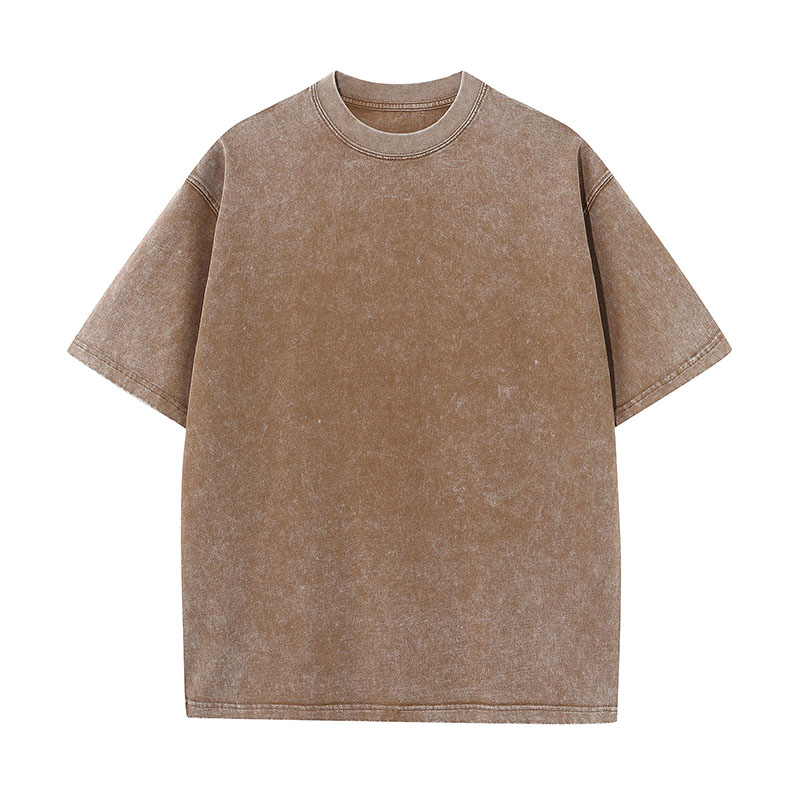 Washed and Aged Fried Snowflake Loose Cotton T-Shirt