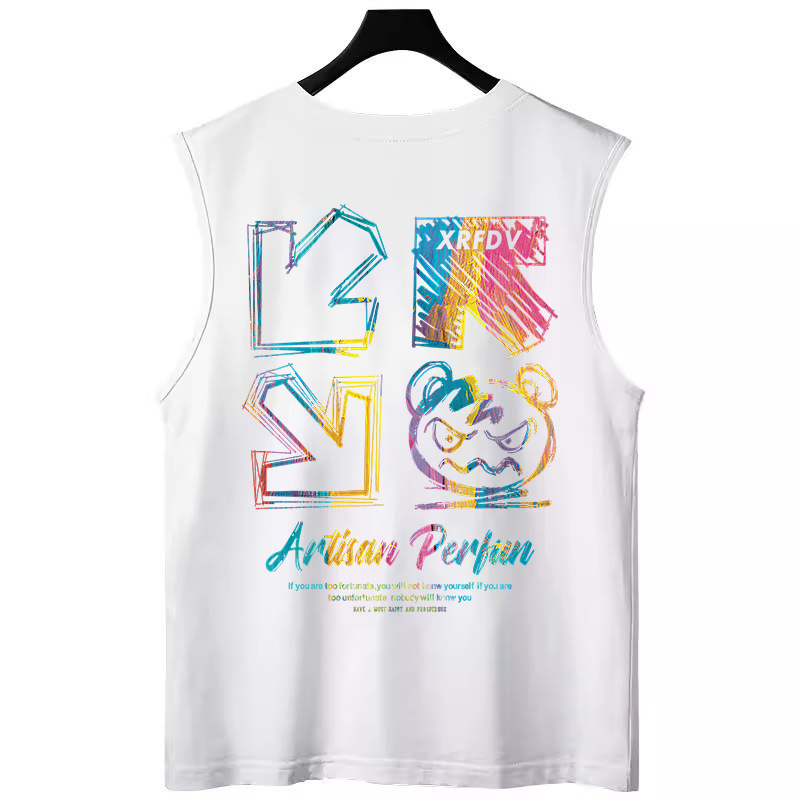 Hip Hop Graffiti Graphic Sleeveless T-Shirt