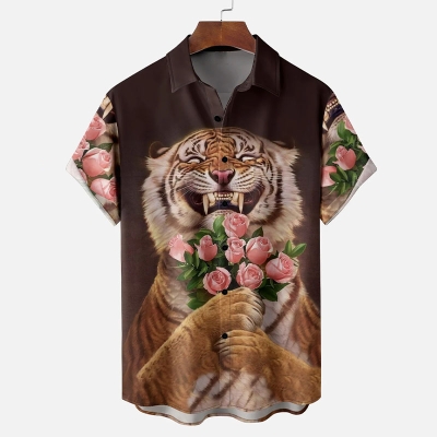 Tiger Floral Hawaiian Shirt