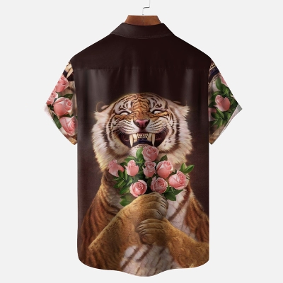 Tiger Floral Hawaiian Shirt