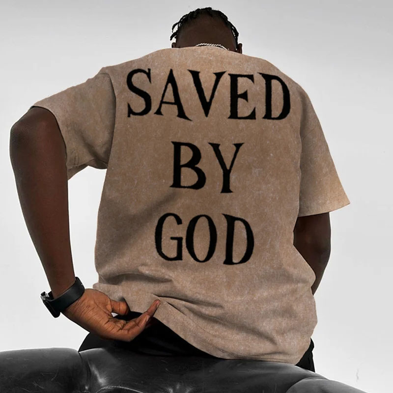 Distressed Snowflake Batik Cotton T-shirt