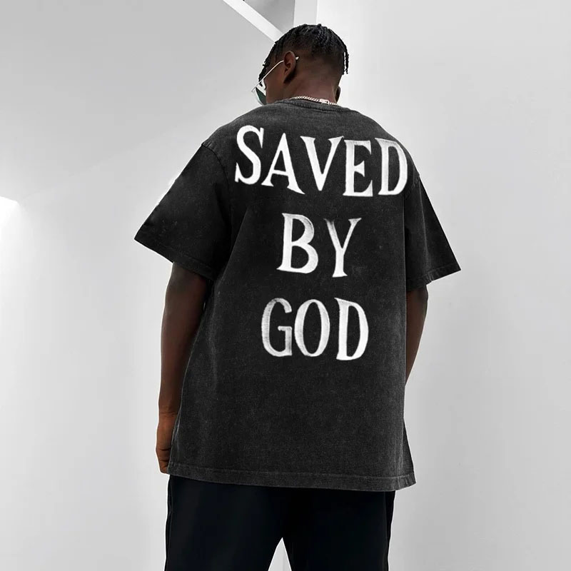 Distressed Snowflake Batik Cotton T-shirt