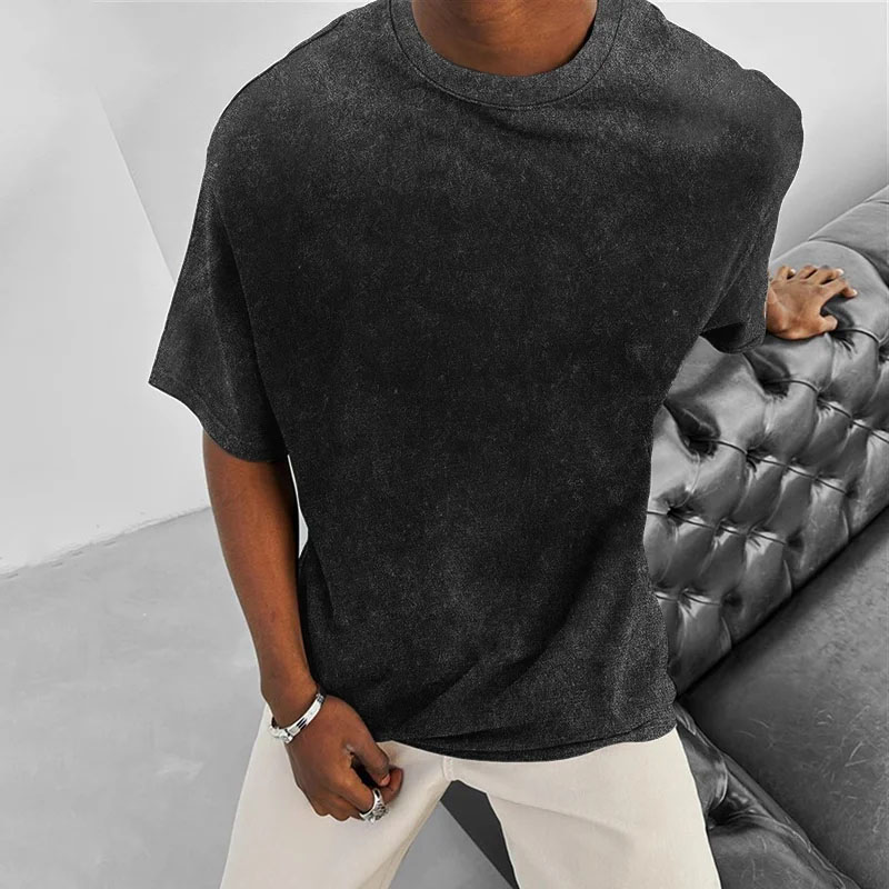 Distressed Snowflake Batik Cotton T-shirt