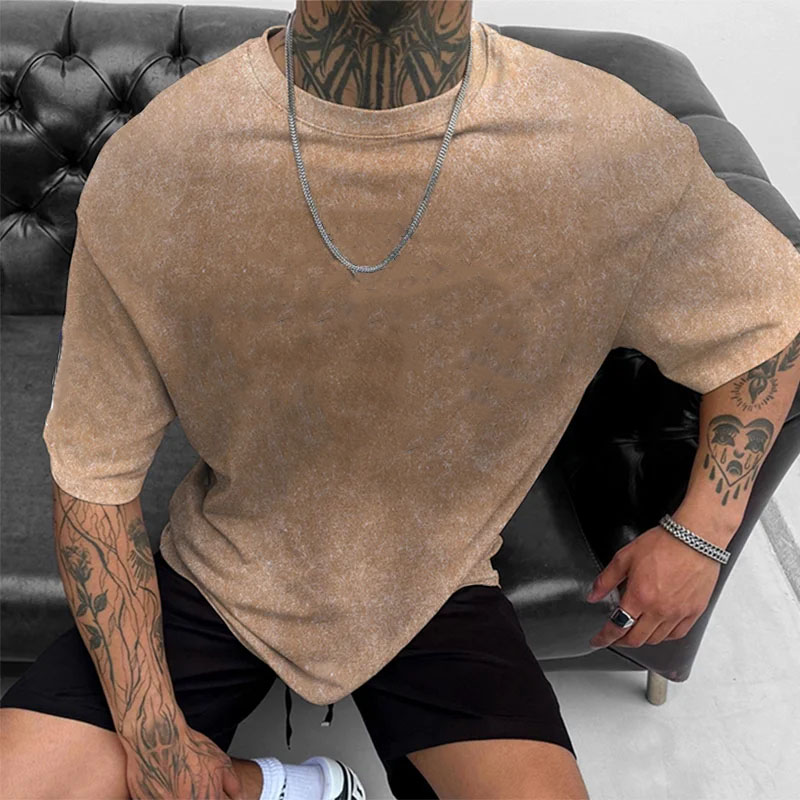 Distressed Snowflake Batik Cotton T-shirt