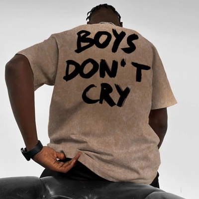 Boys Don't Cry Printed Washed Cotton T-Shirt