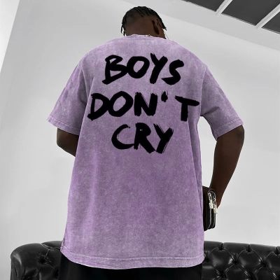 Boys Don't Cry Printed Washed Cotton T-Shirt