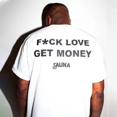 F*uk Love Get Money Printed Cotton T-Shirt