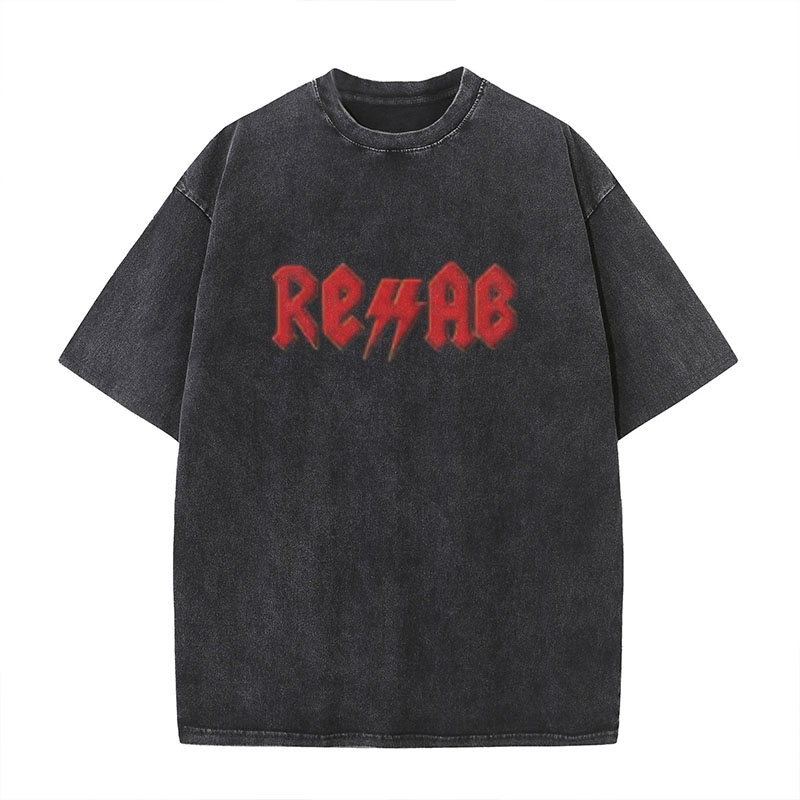 REHAB Printed Washed Cotton T-Shirt