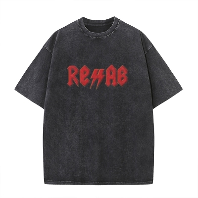 REHAB Printed Washed Cotton T-Shirt
