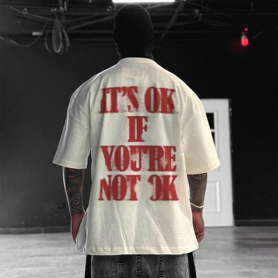 It‘s Ok If You’re Not Ok Printed Cotton Tee