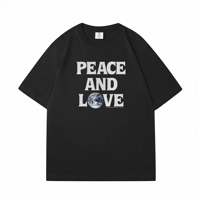 Hip Hop Peace and Love Graphic T-Shirt