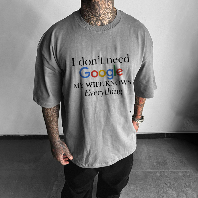 Hip Hop I Don't Need Google Graphic T-Shirt
