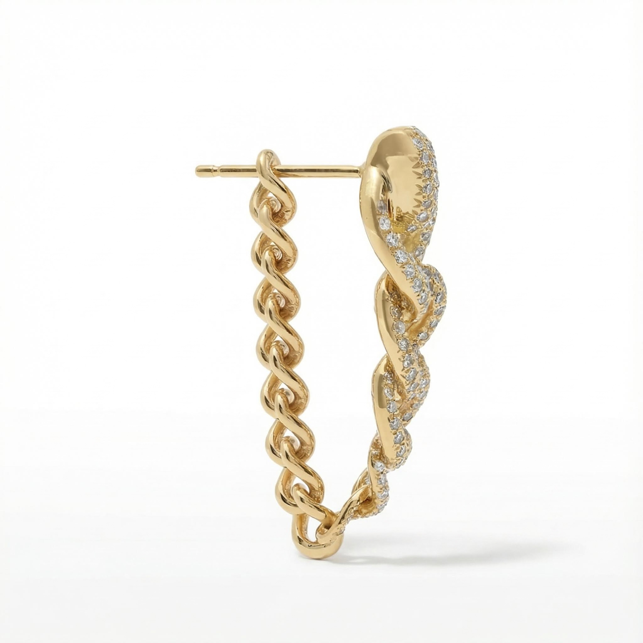 Diamond Double Chain Drop Earrings Diamond Double Chain Drop Earrings