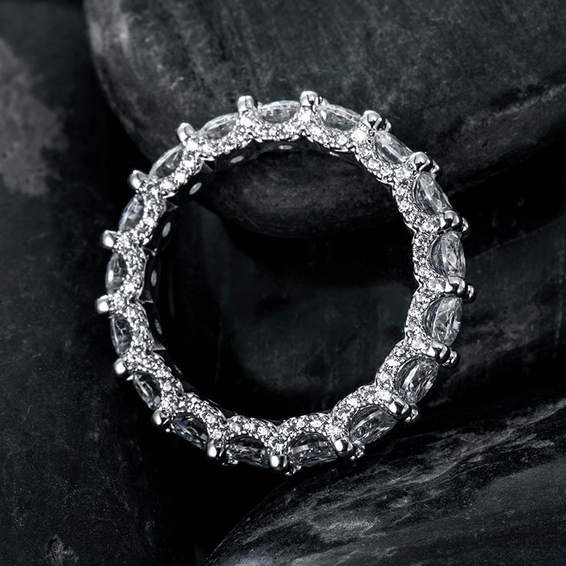 Micro Pave Brilliant Round Cut Band