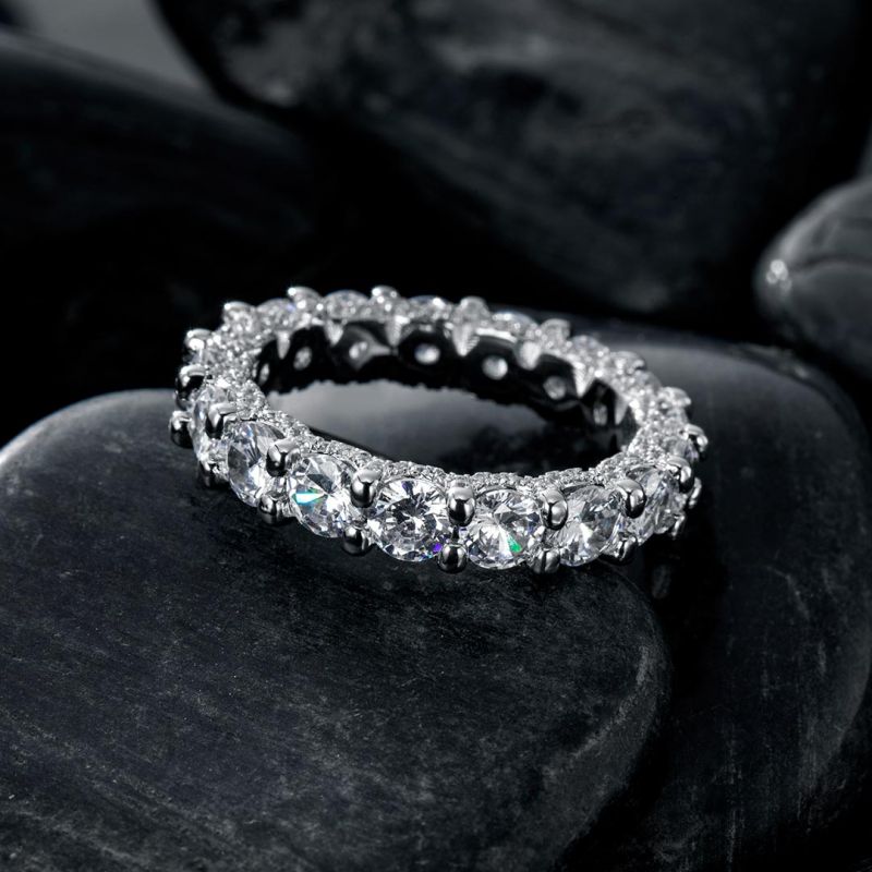 Micro Pave Brilliant Round Cut Band