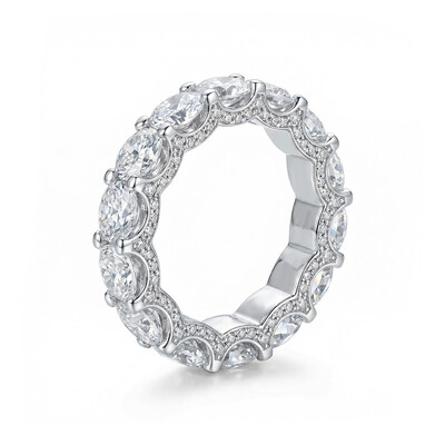 Micro Pave Brilliant Round Cut Band