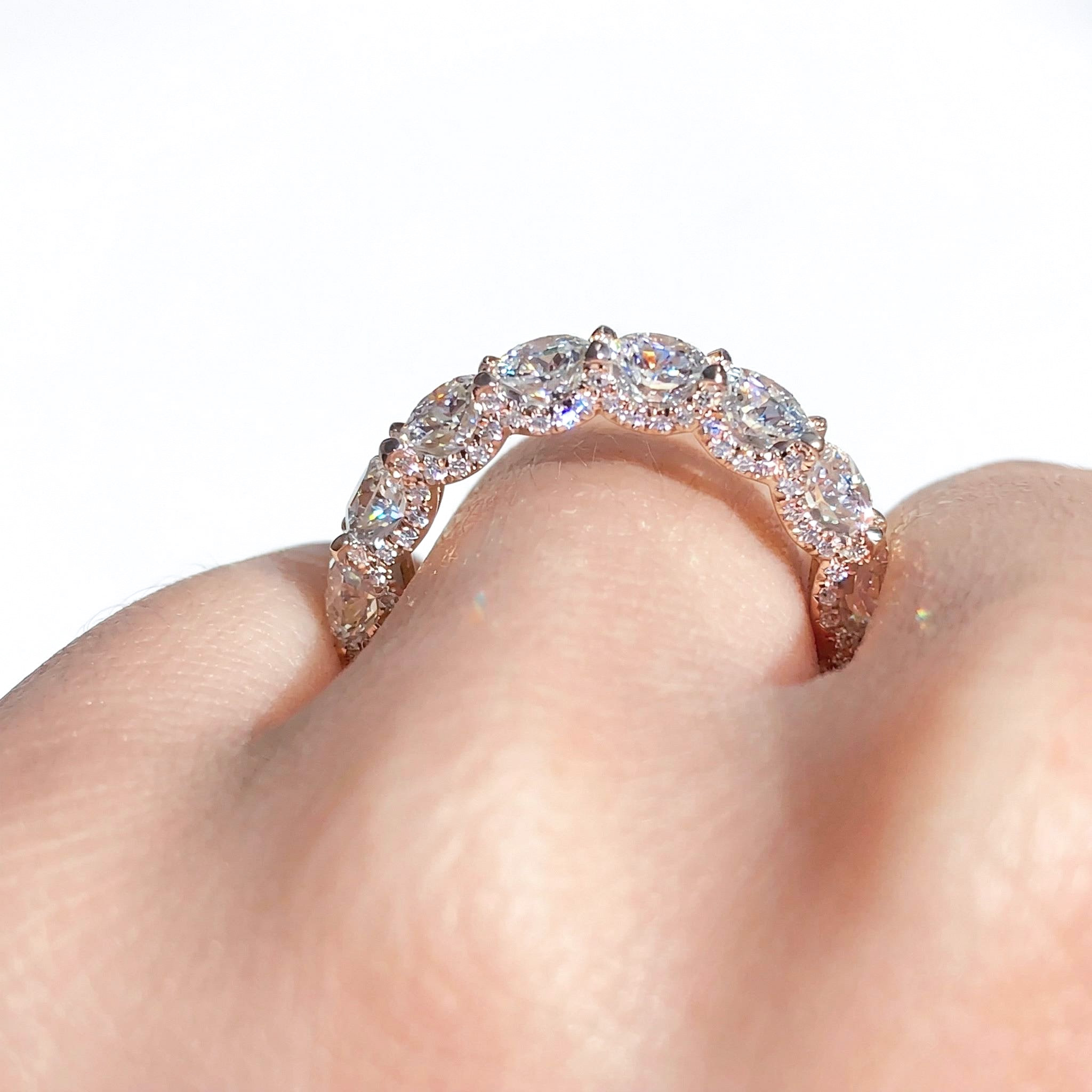 6.9ct. tw. Micro Pave Brilliant Round Cut Band