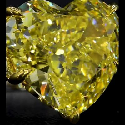 Fancy Yellow Heart Engagement Ring