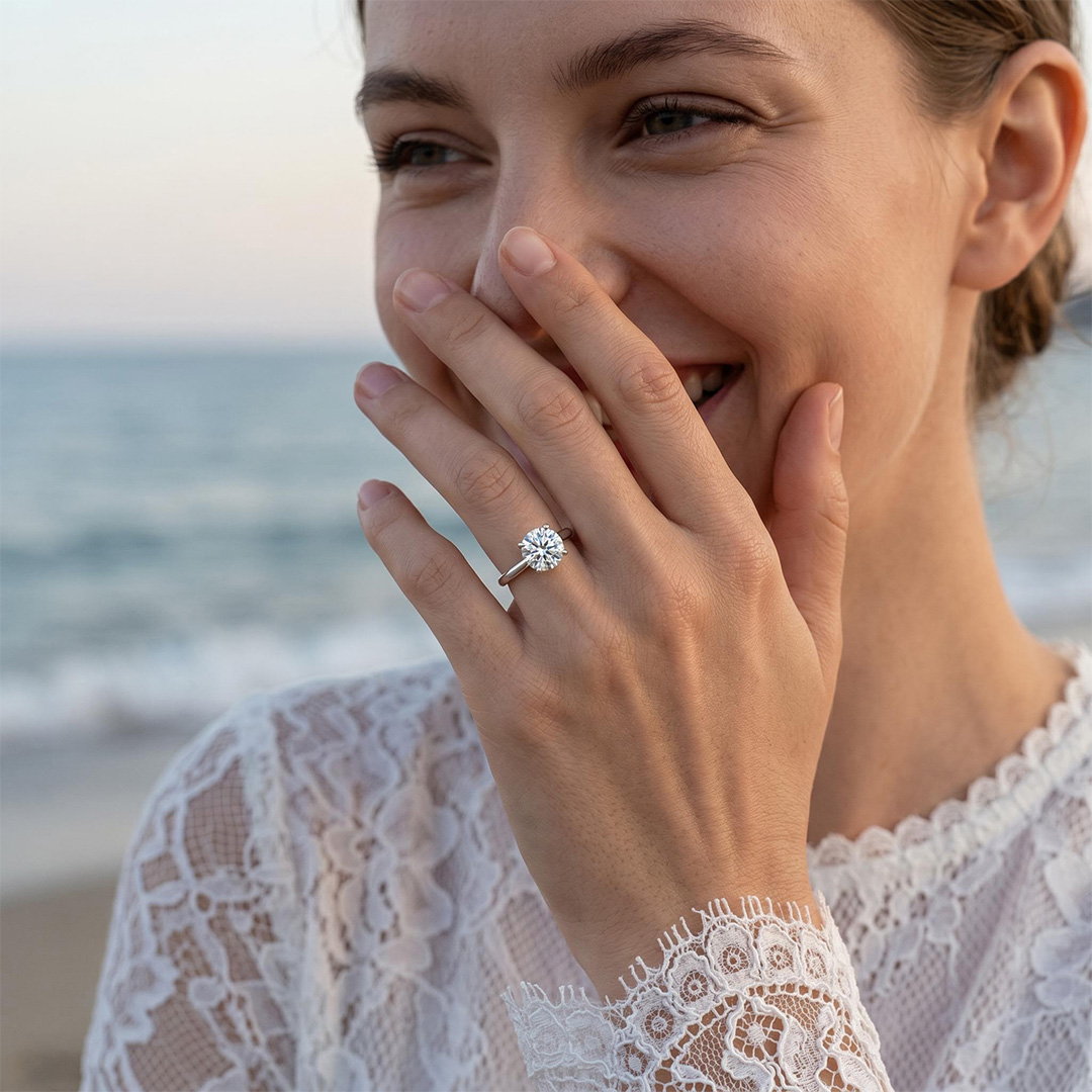 0.5Ct-5Ct Solitaire Diamond Engagement Ring