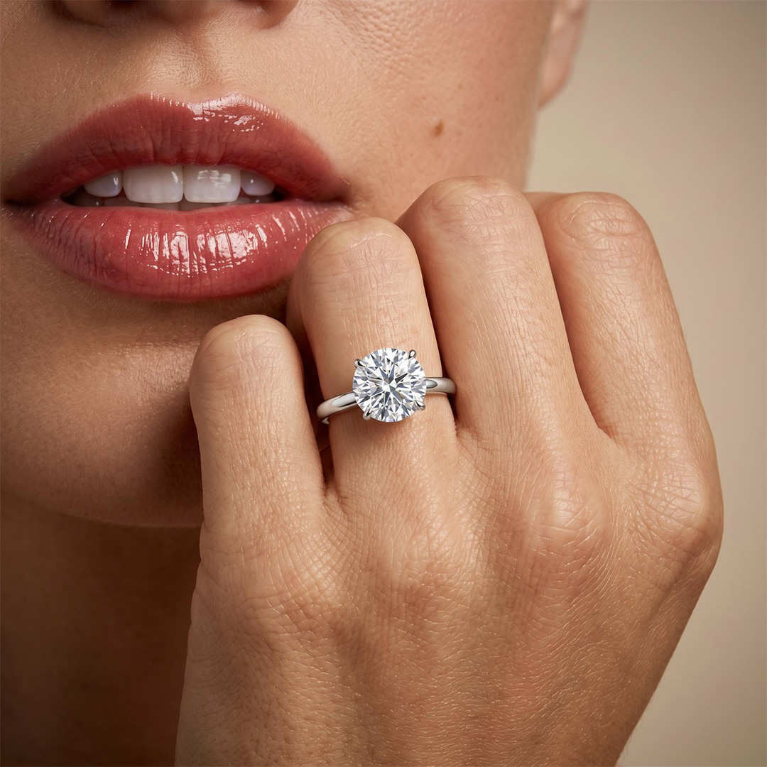 0.5Ct-5Ct Solitaire Diamond Engagement Ring