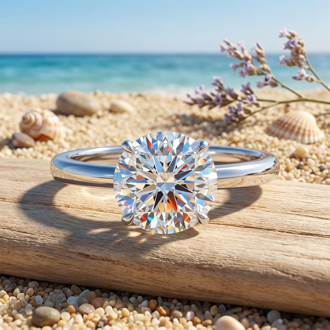 0.5Ct-5Ct Solitaire Diamond Engagement Ring