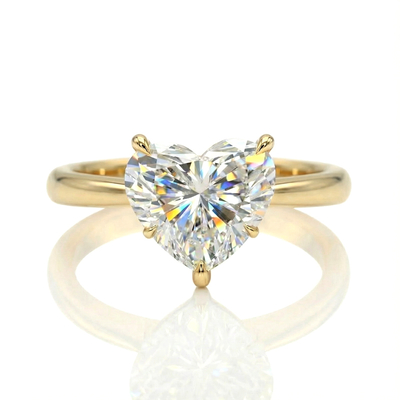 0.5Ct-5Ct Heart Cut Solitaire Engagement Ring