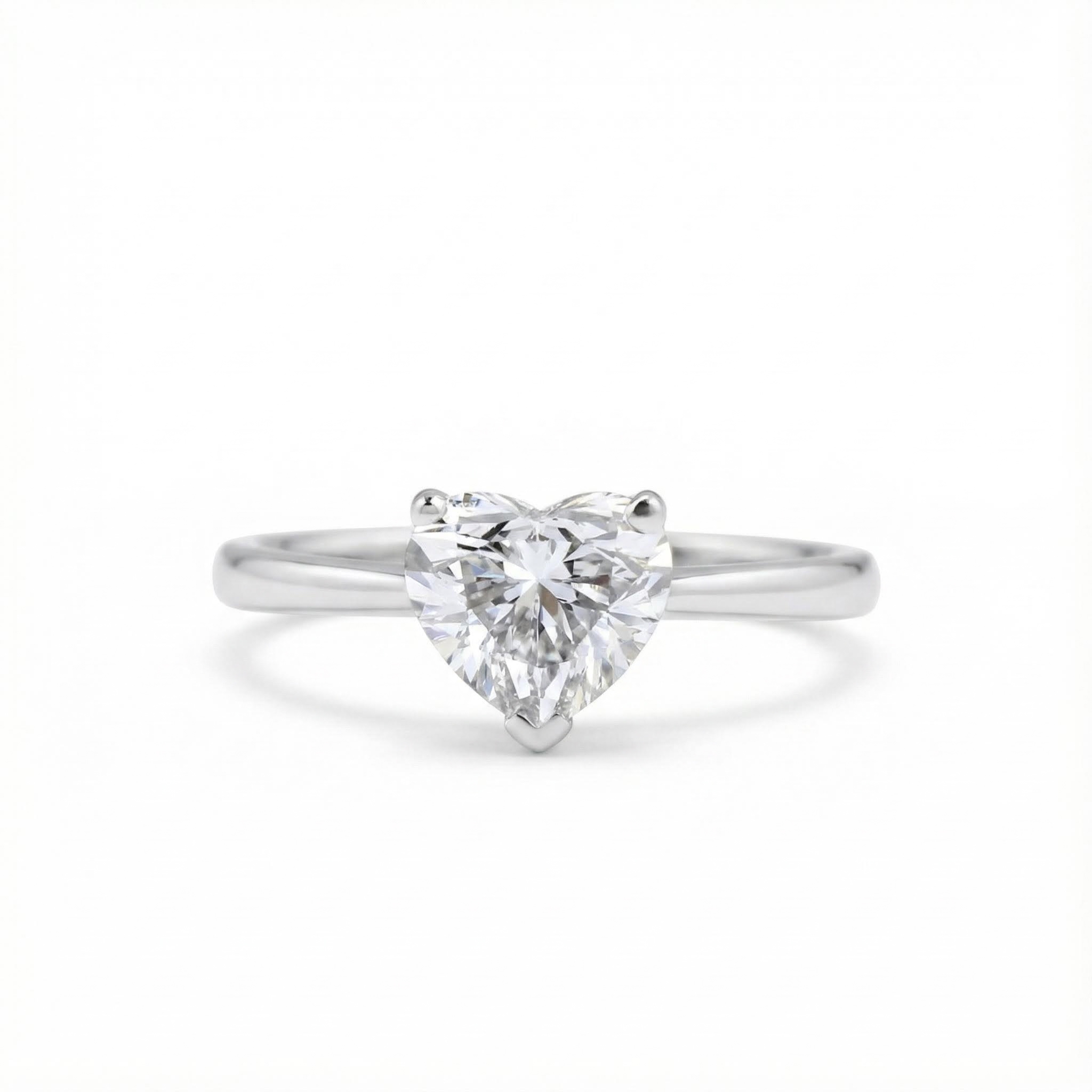0.5Ct-5Ct Heart Cut Solitaire Engagement Ring 0.5Ct-5Ct Heart Cut Solitaire Engagement Ring