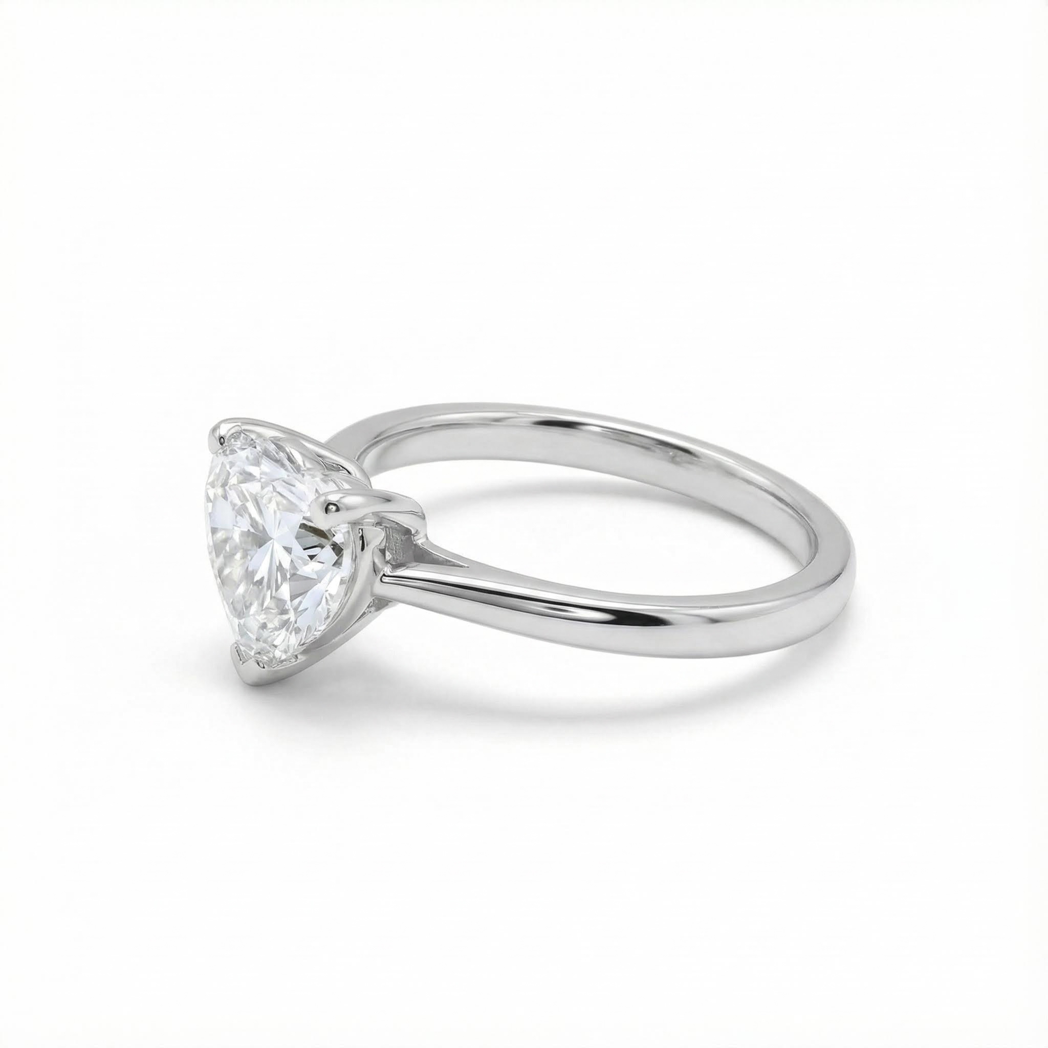 0.5Ct-5Ct Heart Cut Solitaire Engagement Ring 0.5Ct-5Ct Heart Cut Solitaire Engagement Ring