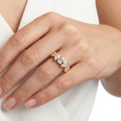 Mixed Shape Diamond Eternity Band