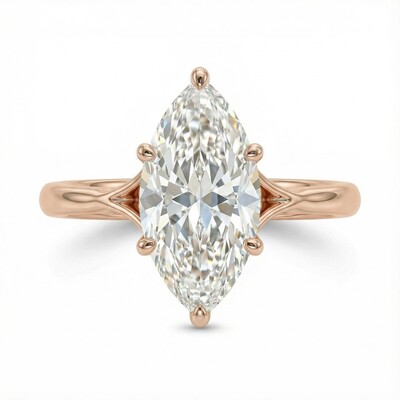 4CT Six Prongs Marquise Cut Engagement Ring