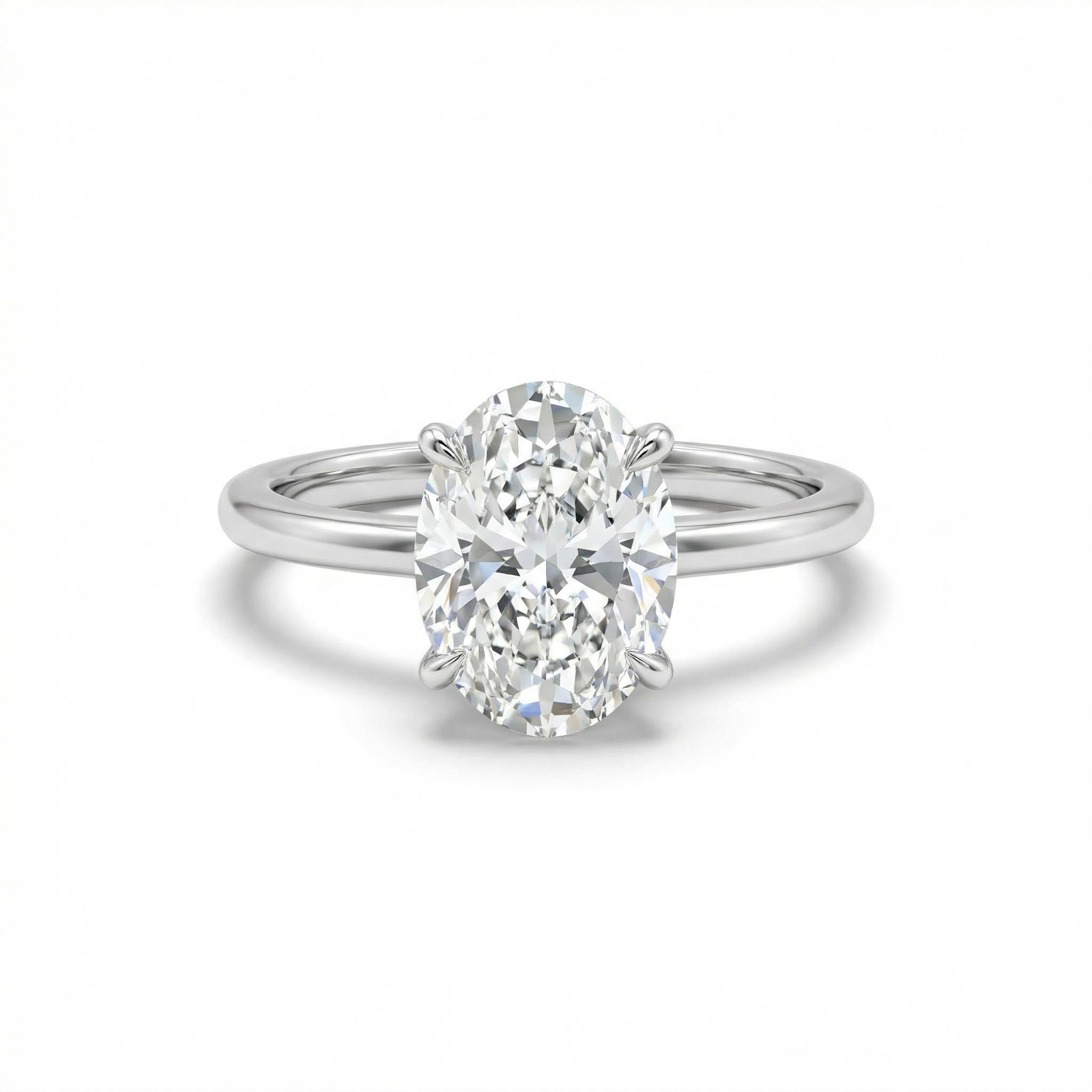 5.5Ct Oval Cut Engagement Ring