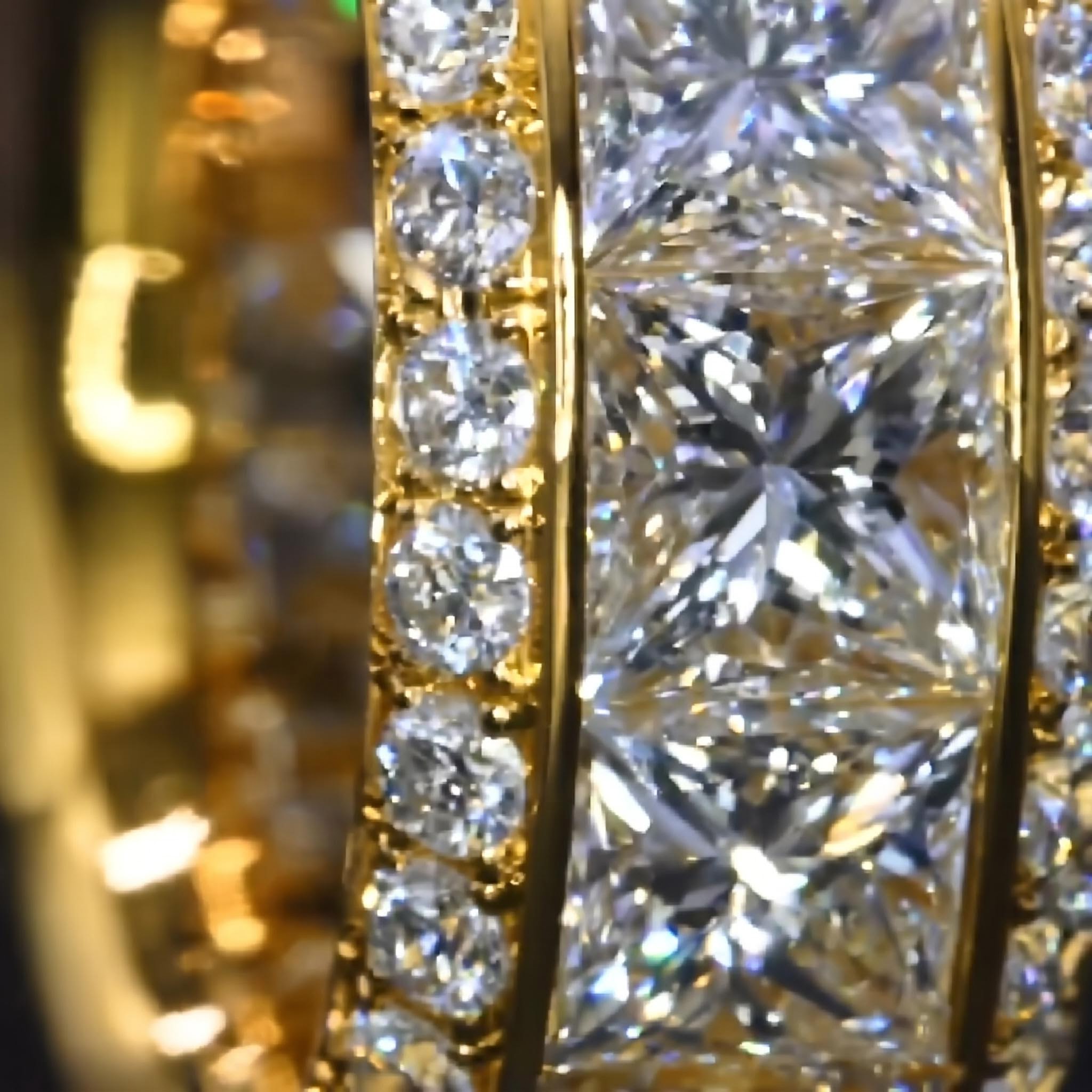 Stunning Princess Cut Halo Eternity Band Stunning Princess Cut Halo Eternity Band