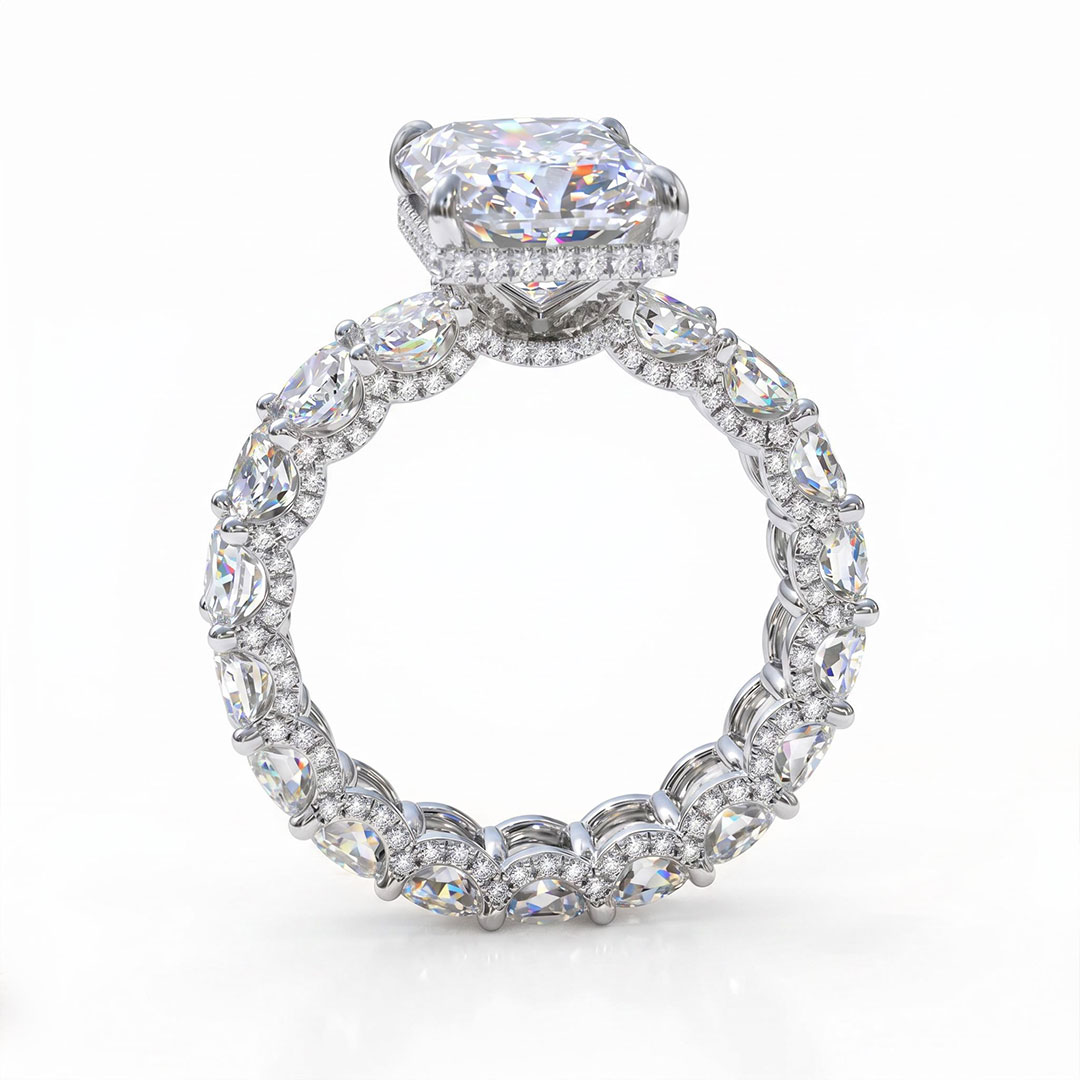 28.28ct. tw. Luxury Radiant Cut Pave Halo Engagement Ring 28.28ct. tw. Luxury Radiant Cut Pave Halo Engagement Ring
