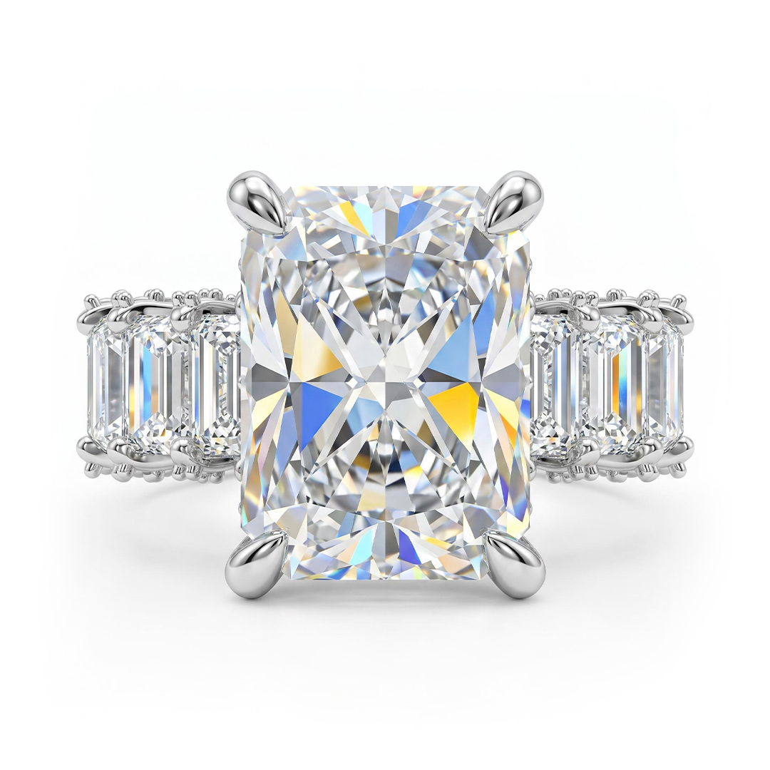 28.28ct. tw. Luxury Radiant Cut Pave Halo Engagement Ring 28.28ct. tw. Luxury Radiant Cut Pave Halo Engagement Ring