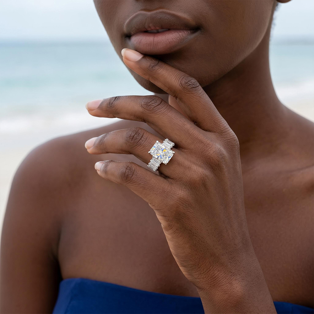 28.28ct. tw. Luxury Radiant Cut Pave Halo Engagement Ring 28.28ct. tw. Luxury Radiant Cut Pave Halo Engagement Ring