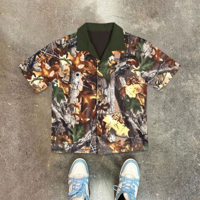 Hip Hop Jungle Camouflage Print Shirt