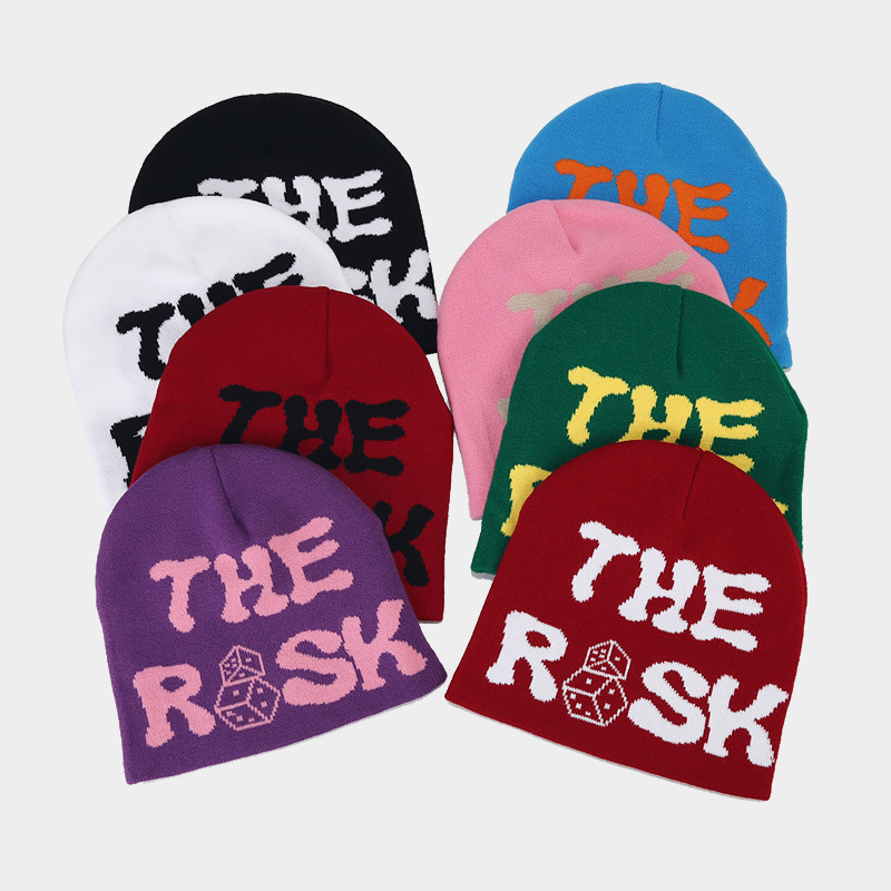 Y2K Hip Hop Monogrammed Jacquard Knit Hat