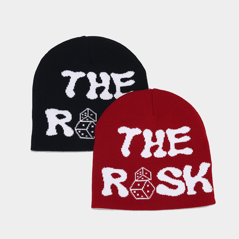 Y2K Hip Hop Monogrammed Jacquard Knit Hat