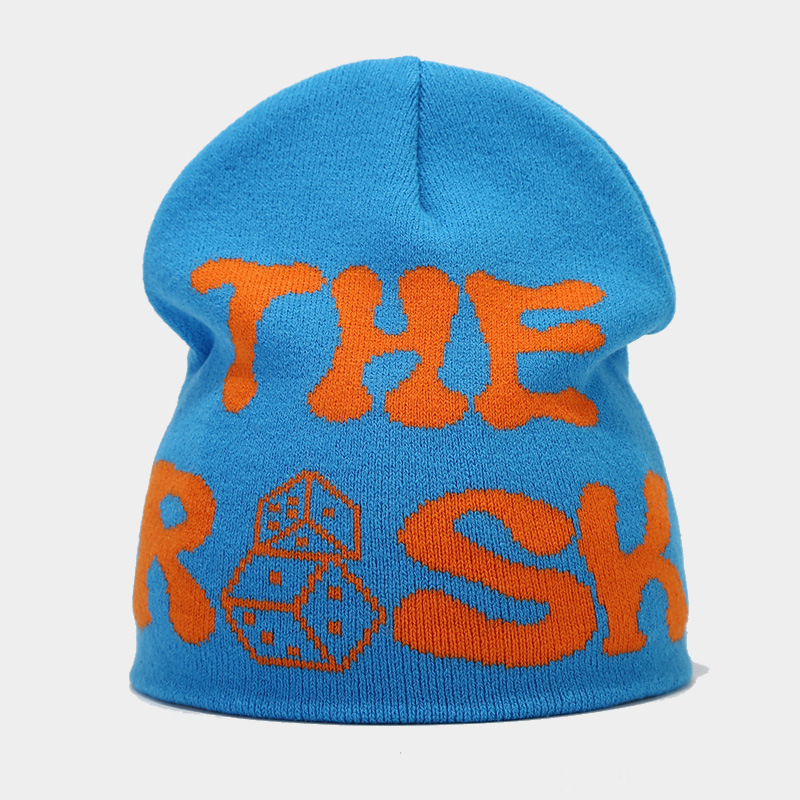 Y2K Hip Hop Monogrammed Jacquard Knit Hat