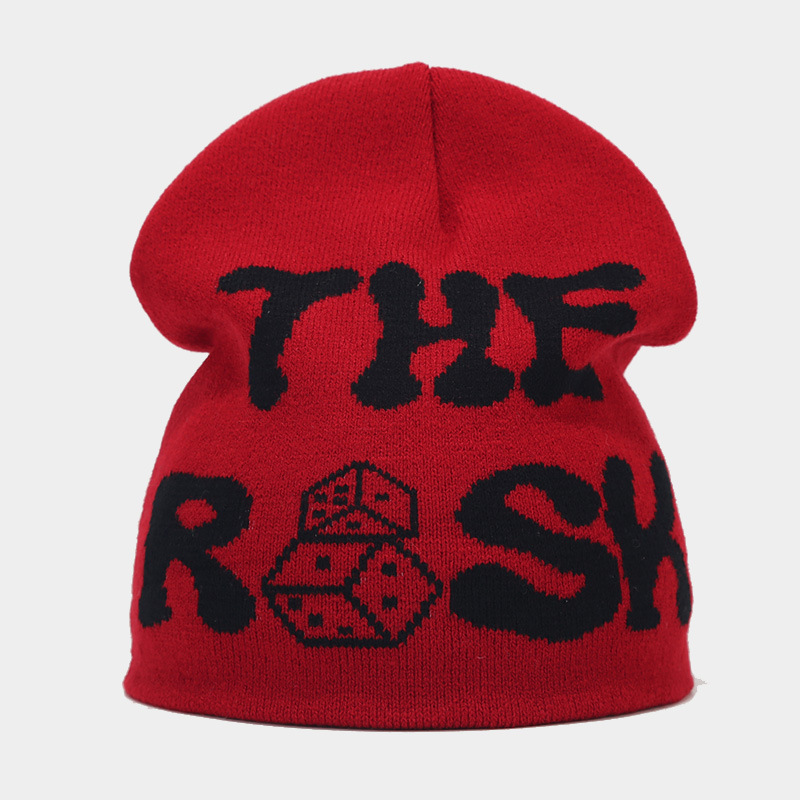 Y2K Hip Hop Monogrammed Jacquard Knit Hat