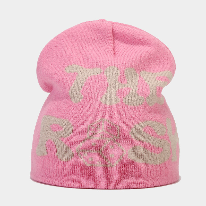 Y2K Hip Hop Monogrammed Jacquard Knit Hat