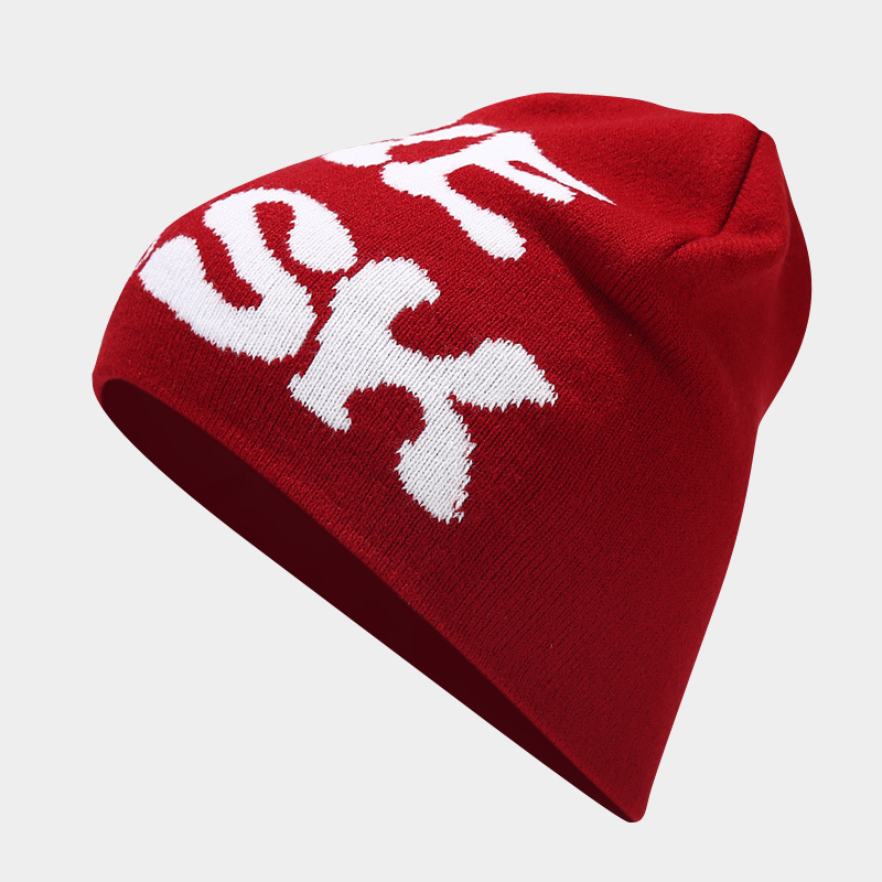 Y2K Hip Hop Monogrammed Jacquard Knit Hat