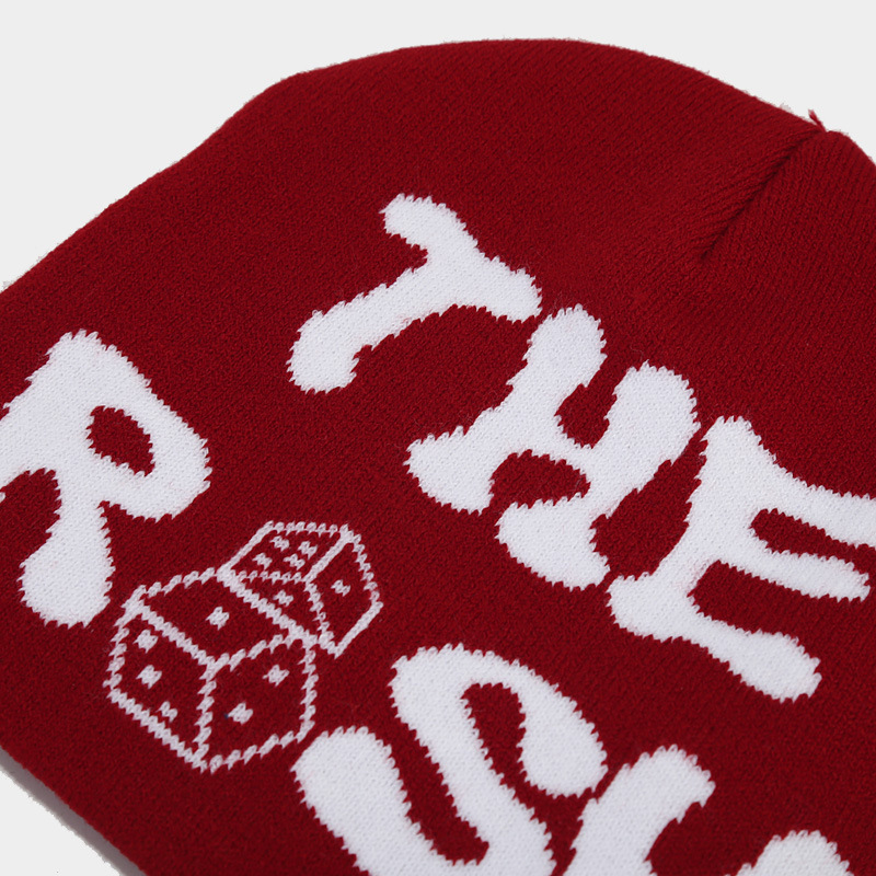 Y2K Hip Hop Monogrammed Jacquard Knit Hat