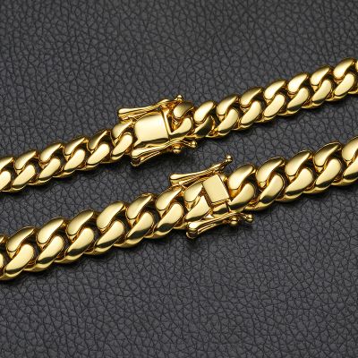 10/12/14/16/18/20/22mm Cuban Bracelet in Gold
