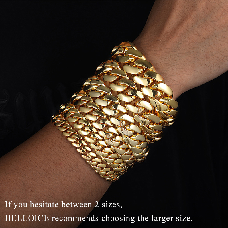 10/12/14/16/18/20/22mm Cuban Bracelet in Gold