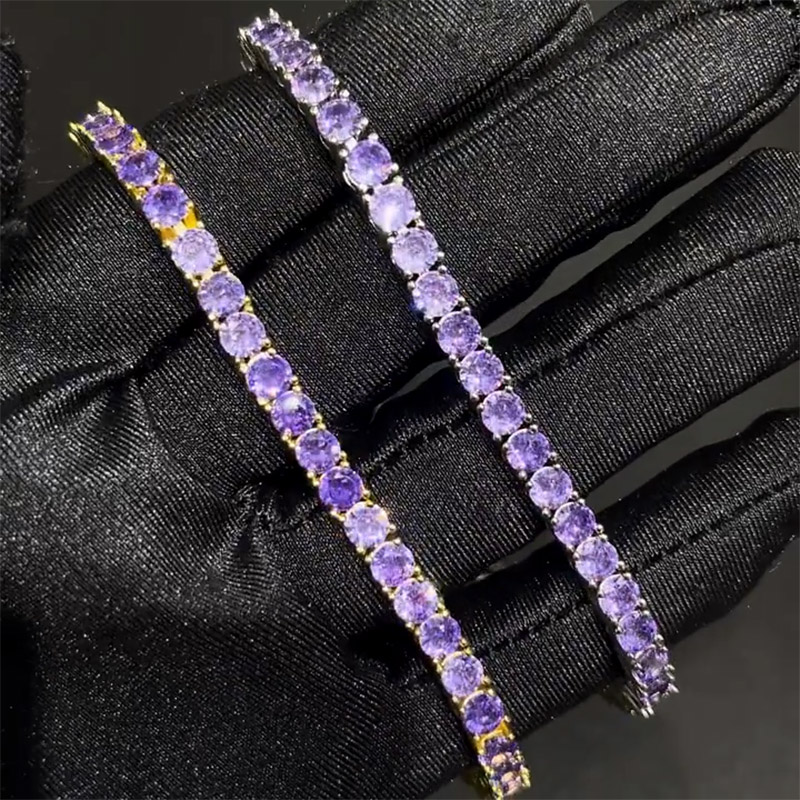 4mm Purple Tennis Bracelet