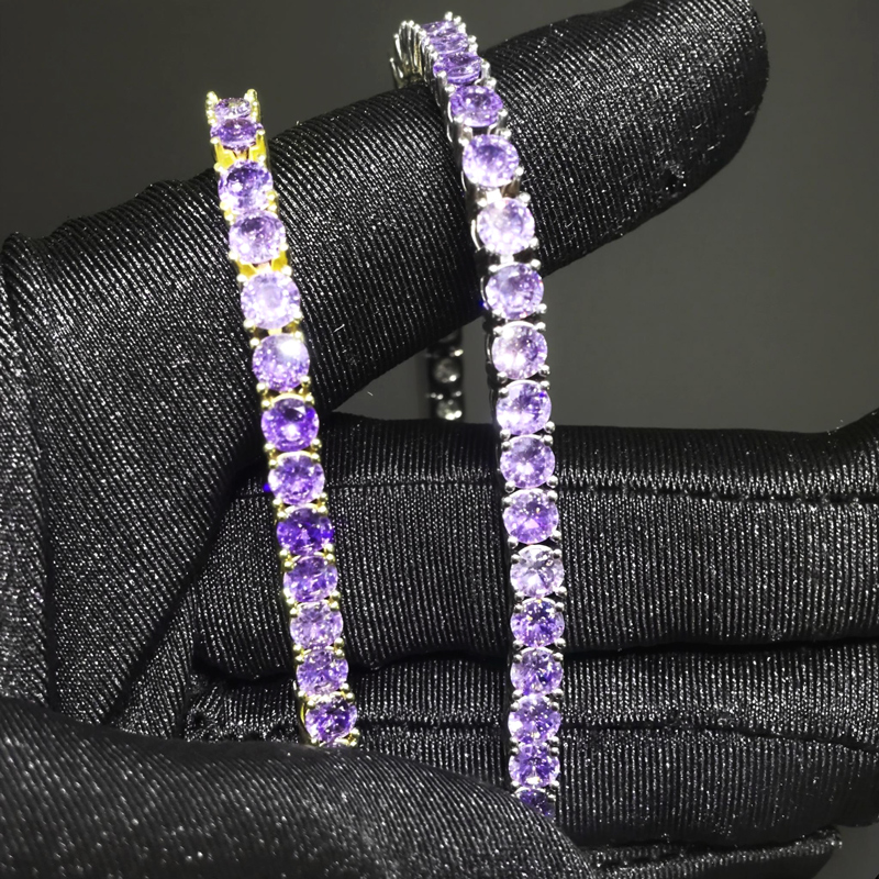 4mm Purple Tennis Bracelet 4mm Purple Tennis Bracelet