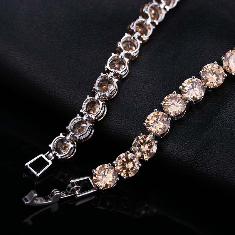 6mm Champagne Tennis Bracelet in 18K White Gold 6mm Champagne Tennis Bracelet in 18K White Gold