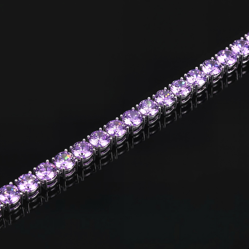 6mm Purple Tennis Bracelet in 18K White Gold 6mm Purple Tennis Bracelet in 18K White Gold