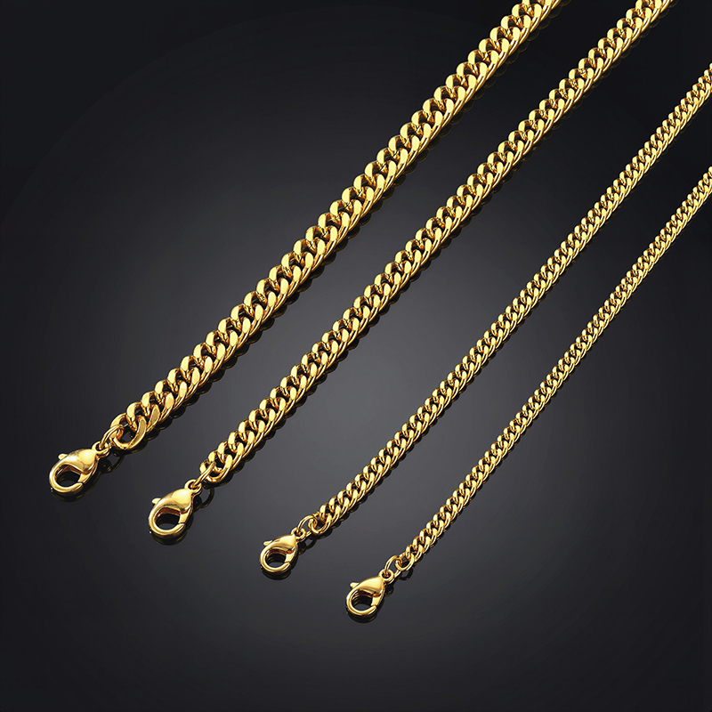 2.5/3.5/4.5/5.5/6/7/8/9/10/13mm Cuban Bracelet in Gold